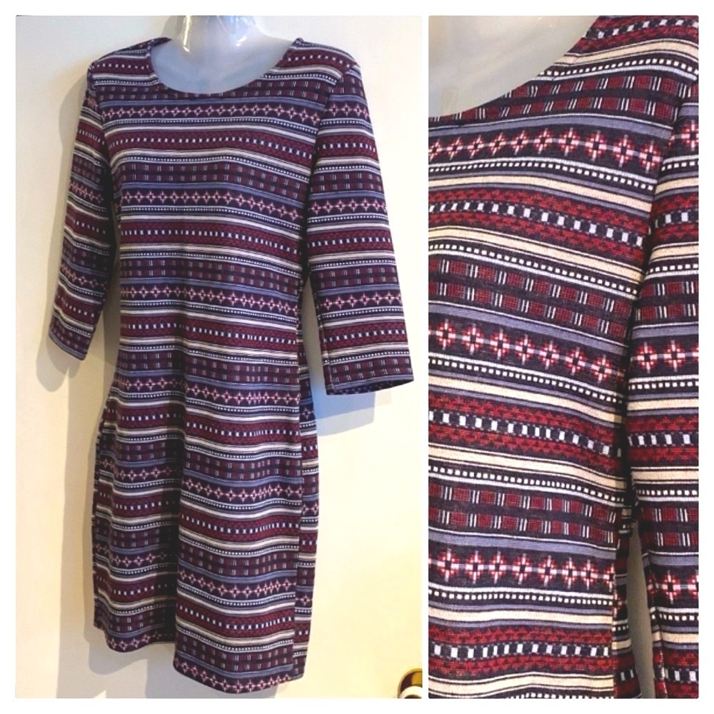 🆕 Twik Blue, Black & Burgundy Dress!!! Brand New w/Tags!!! Size M